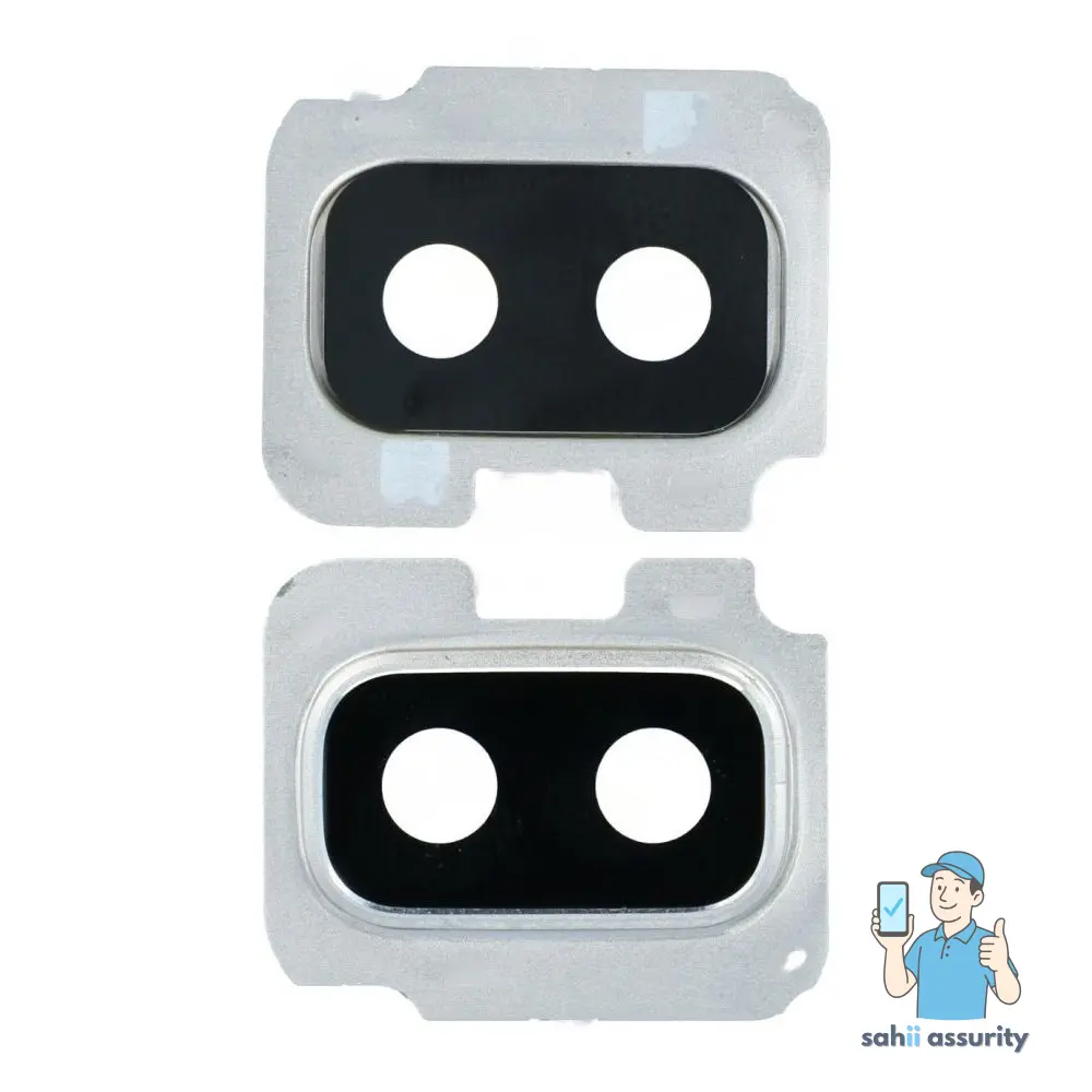 Camera Lens Glass with Frame for Samsung Galaxy J8 2018 White